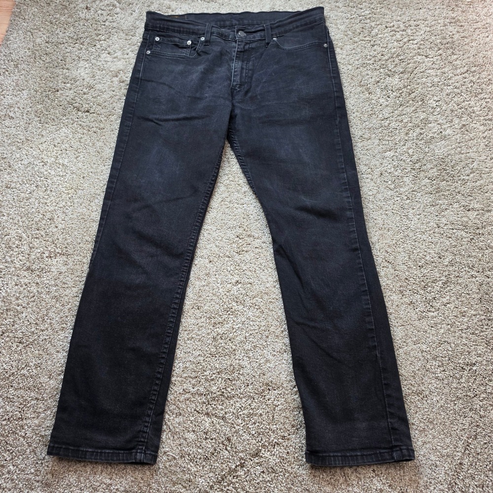 Levi's 511 Slim Fit Jeans Mens W36 L32 Black Stretch Denim Pants 04511-1907